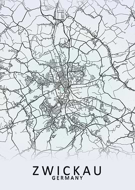 Zwickau Germany City Map