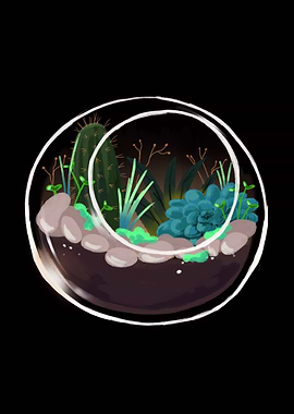 Round Succulent Terrarium