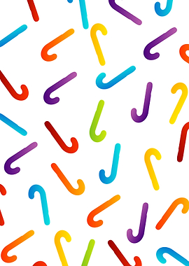 Colorful candy canes