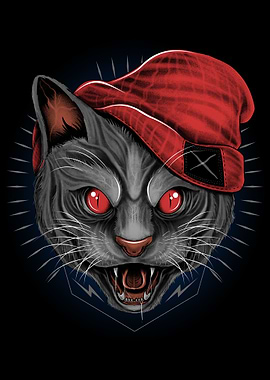 Wild Angry Cat awesome ey