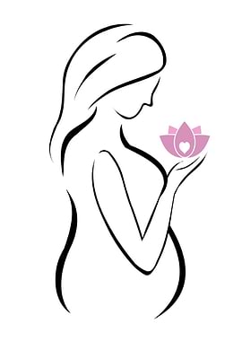 Pregnant mother with lotus