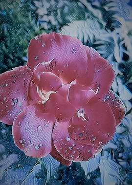 wet rose