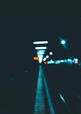 Rail Station at night
