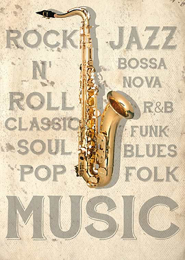Sax Vintage Poster