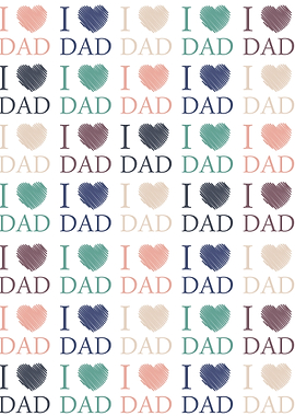 Fathers day sketched heart