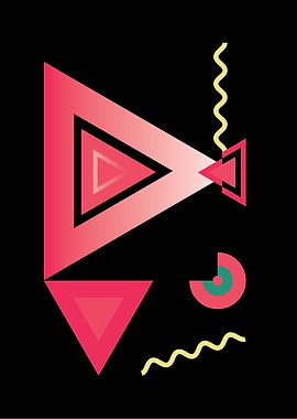 Geometric Pattern in Red