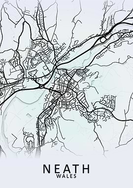 Neath Wales City Map