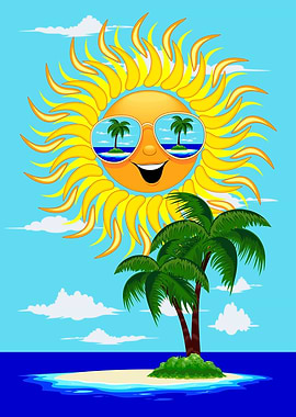 Summer Sun Cartoon