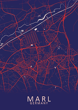 Marl Germany City Map