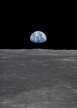 Earthrise On The Moon