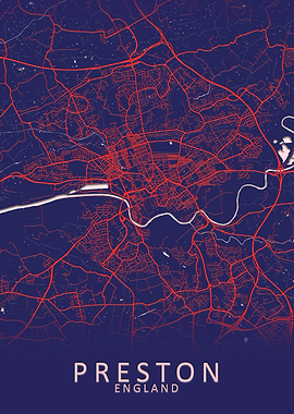 Preston England City Map
