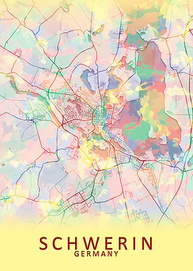 Schwerin Germany City Map