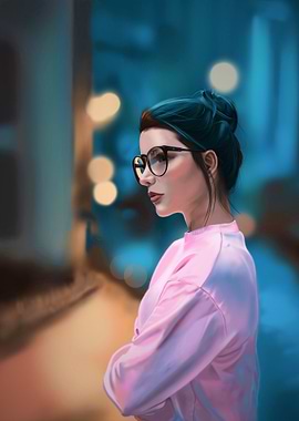 a lady portrait painting