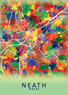 Neath Wales City Map