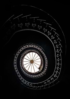 Black and white stairs