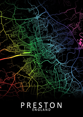 Preston England City Map