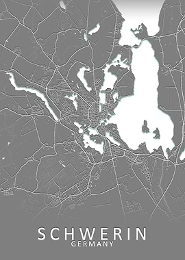 Schwerin Germany City Map