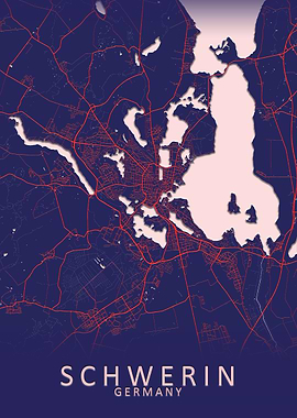 Schwerin Germany City Map
