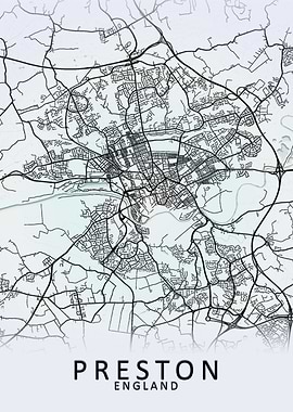 Preston England City Map