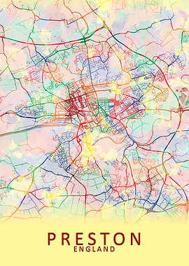 Preston England City Map