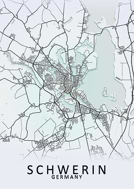 Schwerin Germany City Map