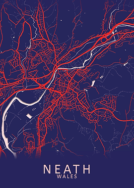 Neath Wales City Map