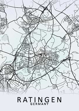 Ratingen Germany City Map