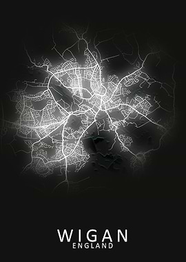 Wigan England City Map