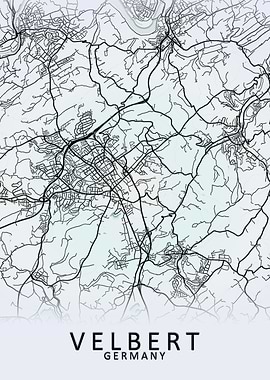 Velbert Germany City Map