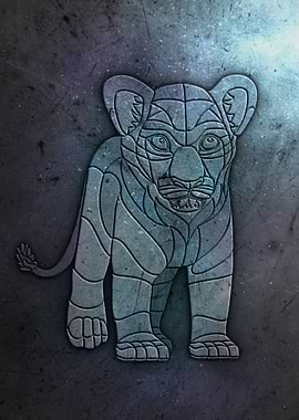 Lion Cub metal plate