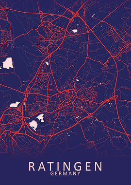 Ratingen Germany City Map