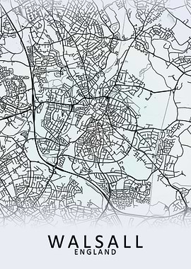 Walsall England City Map