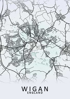 Wigan England City Map