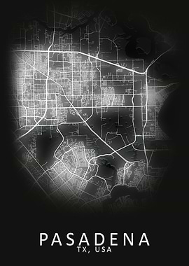 Pasadena TX USA City Map