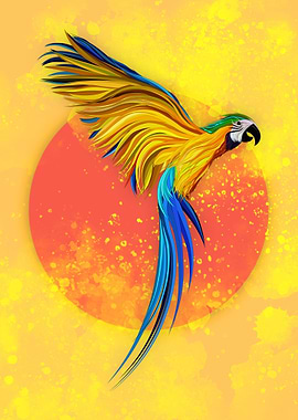 Parrot Macaw illustartion