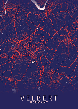 Velbert Germany City Map