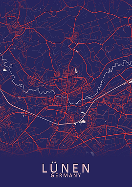 Lunen Germany City Map