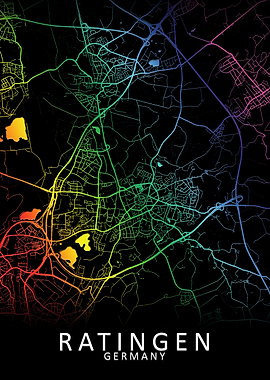 Ratingen Germany City Map