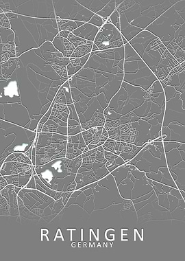 Ratingen Germany City Map