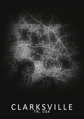 Clarksville TN USA Map