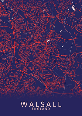 Walsall England City Map