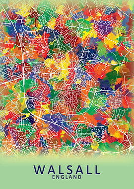 Walsall England City Map