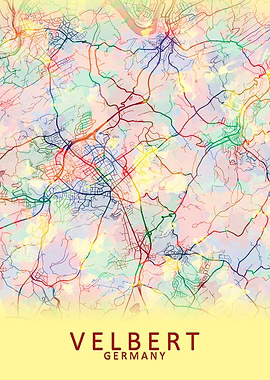 Velbert Germany City Map