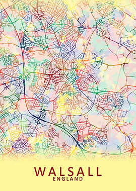 Walsall England City Map