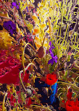 Flower vase explosion