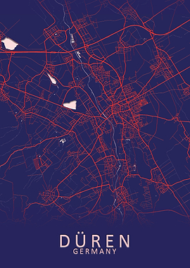 Duren Germany City Map