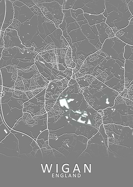 Wigan England City Map