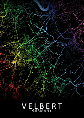 Velbert Germany City Map