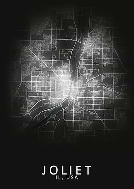 Joliet IL USA City Map
