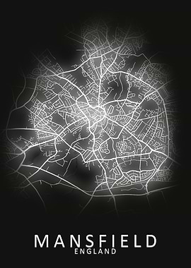 Mansfield England City Map